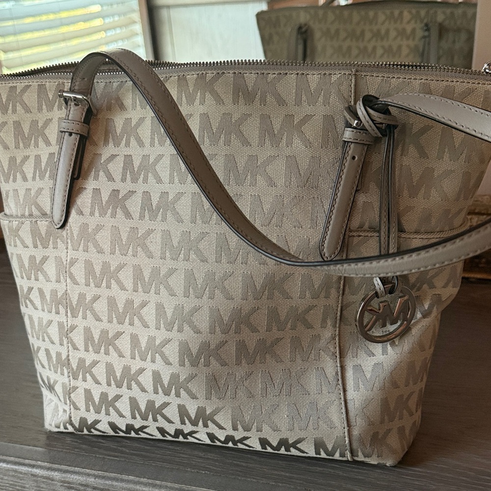 Michael Kors Gray Monogram Tote